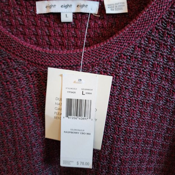 Eight Brand Women’s long sleeve 100% cotton sweater Large - Picture 3 of 6